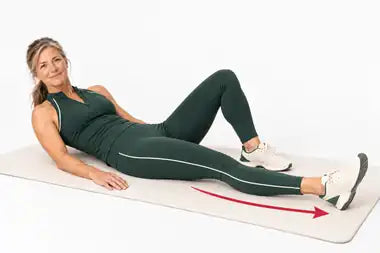 Heel Slides – illustrated in the Knee Friendly Legs Workout guide