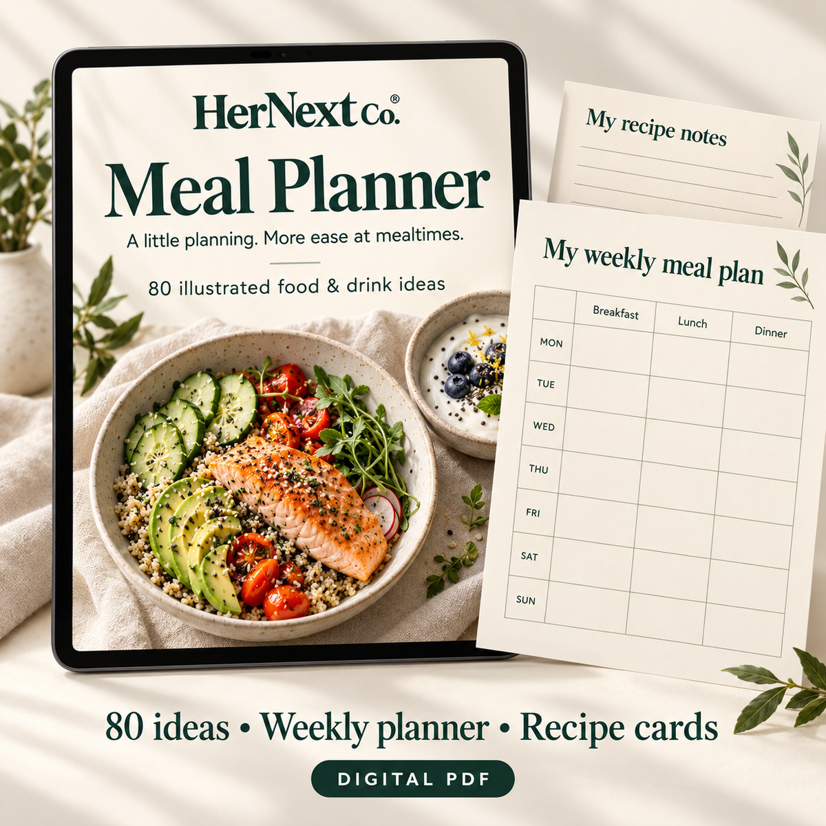 Meal Plananner - 80 ideas - Printable